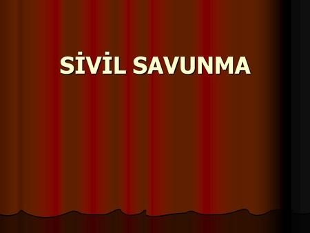 Sivil savunma planı 